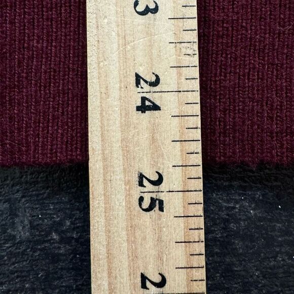 Kallspin Red V-Neck Cashmere Wool Blend Sweater Adult Size Small Preppy Winter - Picture 4 of 8